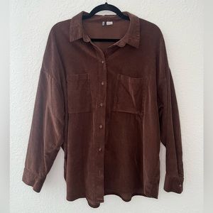 H&M Divided Corduroy Button Down Shirt